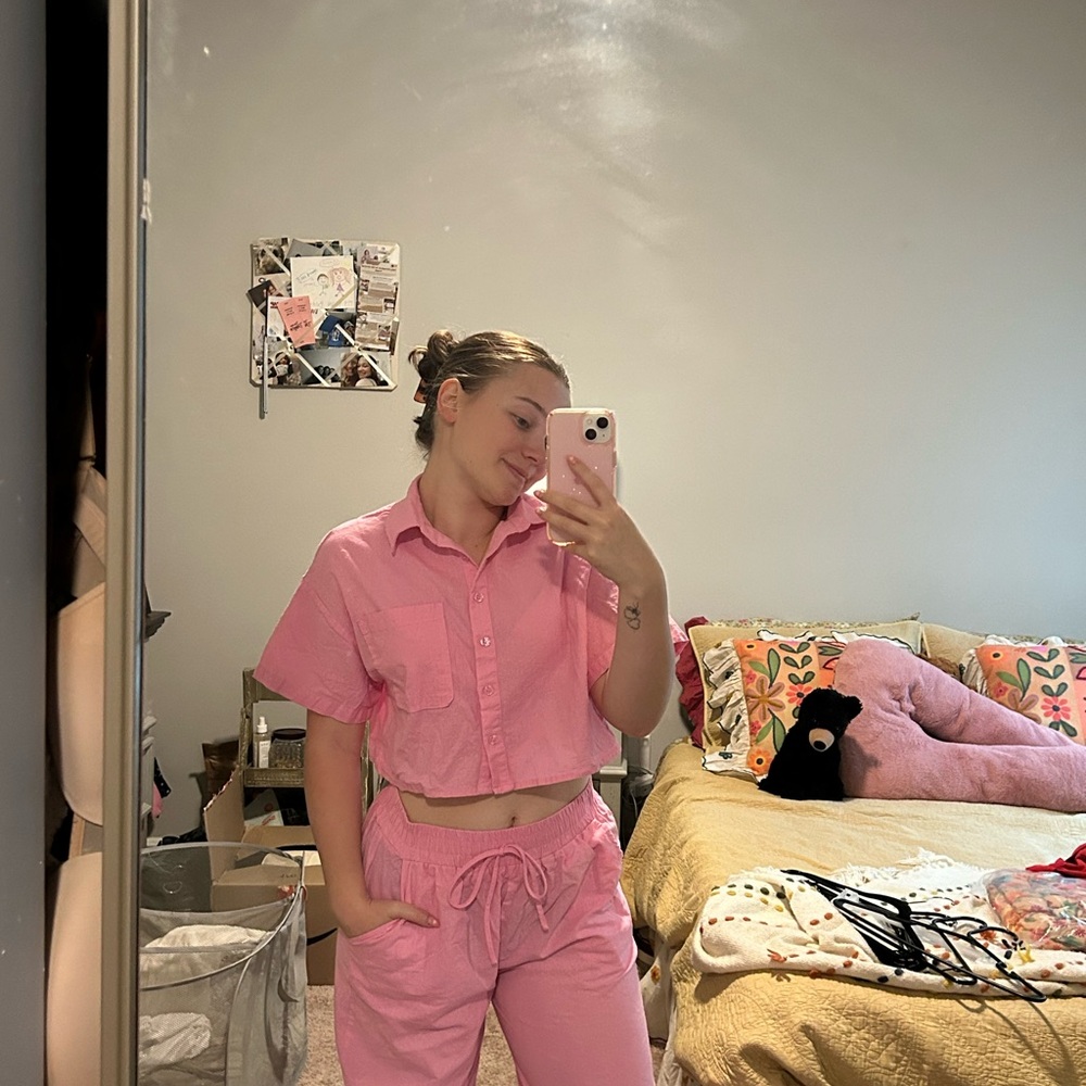 NWOT pink matching set